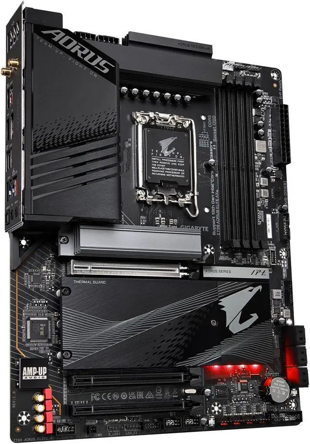 GIGABYTE Z790 AORUS ELITE AX LGA 1700 Intel Z790 ATX Motherboard with DDR5  Quad M 2  PCIe 5 0  USB 3 2 Gen2X2 Type C  Intel WiFi 6E  2 5GbE LAN  Q Flash Plus  PCIe EZ Latch
