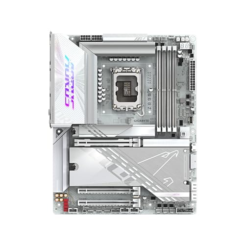 GIGABYTE Z890 AORUS PRO ICE Intel Core Ultra  Series 2  LGA 1851 Motherboard  ATX  DDR5  5X M 2  PCIe 5 0  Thunderbolt 4  WIFI7  5GbE LAN  EZ Latch
