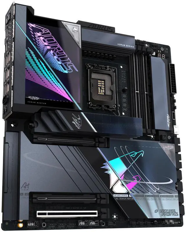 GIGABYTE Z890 AORUS MASTER AI TOP Intel Core Ultra  Series 2  LGA 1851 Motherboard  E ATX  DDR5  4x M 2  PCIe 5 0  Thunderbolt 4  WIFI7  10GbE LAN  EZ Latch
