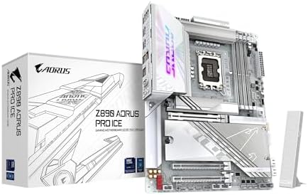 GIGABYTE Z890 AORUS PRO ICE Intel Core Ultra  Series 2  LGA 1851 Motherboard  ATX  DDR5  5X M 2  PCIe 5 0  Thunderbolt 4  WIFI7  5GbE LAN  EZ Latch