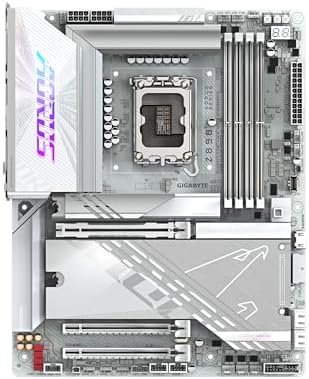 GIGABYTE Z890 AORUS PRO ICE Intel Core Ultra  Series 2  LGA 1851 Motherboard  ATX  DDR5  5X M 2  PCIe 5 0  Thunderbolt 4  WIFI7  5GbE LAN  EZ Latch