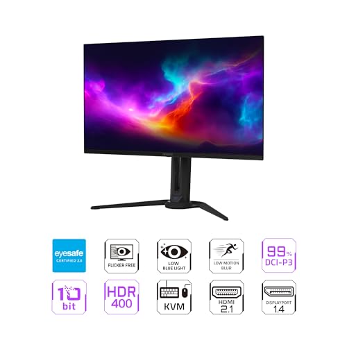 GIGABYTE   AORUS FO32U2 32 QD OLED Gaming Monitor   UHD 3840x2160 240Hz   0 03ms GTG   AMD FreeSync Premium Pro   Type C KVM   HDMI  DP  Type C   Height Adjustable   Black