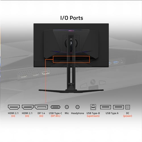 GIGABYTE AORUS FO32U2 32 QD OLED Gaming Monitor UHD 3840x2160 240Hz 0 03ms GTG AMD FreeSync Premium Pro Type C KVM HDMI DP Type C Height Adjustable Black