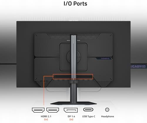 GIGABYTE   GO27Q24G   27 W OLED Gaming Monitor   QHD 2560 x 1440 240Hz   0 03ms GTG   AMD FreeSync Premium  G SYNC Compatible   HDMI  DP  Type C   Height and Tilt Adjustable   Black