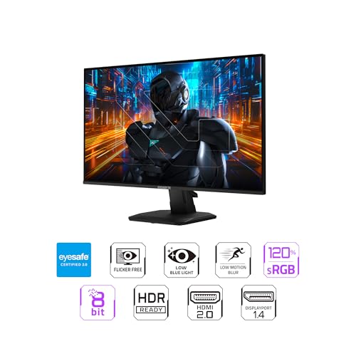 GIGABYTE   GS25F2 24 5 SuperSpeed IPS Gaming Monitor   FHD 1920x1080 200Hz   1ms GTG   AMD FreeSync Premium   HDMI  DP   Tilt Adjustable   Black