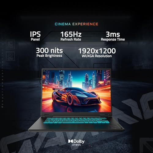 GIGABYTE Gaming A16 Gaming Laptop 165Hz 1920x1200 WUXGA NVIDIA GeForce RTX 5060 Intel i7 13620H 1TB SSD with 16GB DDR5 RAM Windows 11 Home AD Gaming A16 CVHI3US894SH