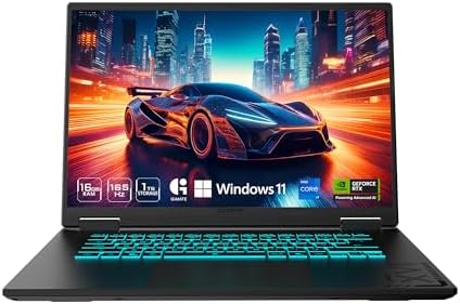 GIGABYTE   Gaming A16 PRO Gaming Laptop   165Hz 2560x1600 WQXGA   NVIDIA GeForce RTX 5080   Intel Core Ultra 7 240H   1TB SSD with 32GB LPDDR5X RAM   Windows 11 Home  Gaming A16 PRO DYHG5USCC4SH 