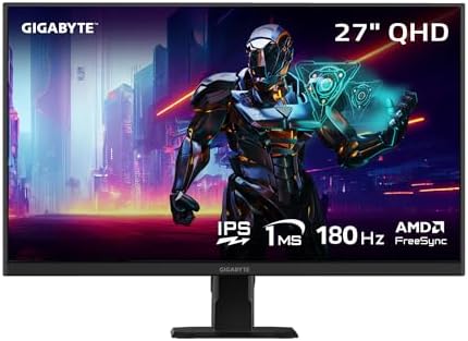 GIGABYTE   M27Q2 27 SS IPS Gaming Monitor   QHD 2560x1440 200Hz/OC 210Hz   1ms GTG   AMD FreeSync Premium  G SYNC Compatible   Type C KVM   HDMI  DP  Type C   Height and Tilt Adjustable   Black