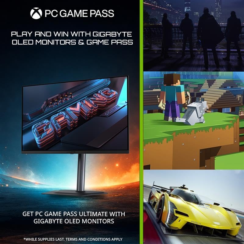 GIGABYTE   MO27Q28GR   27 W OLED Gaming Monitor   QHD 2560x1440 280Hz   0 03ms GTG   AMD FreeSync Premium Pro  G SYNC Compatible   Type C KVM   HDMI  DP  Type C   Height and Tilt Adjustable   Black