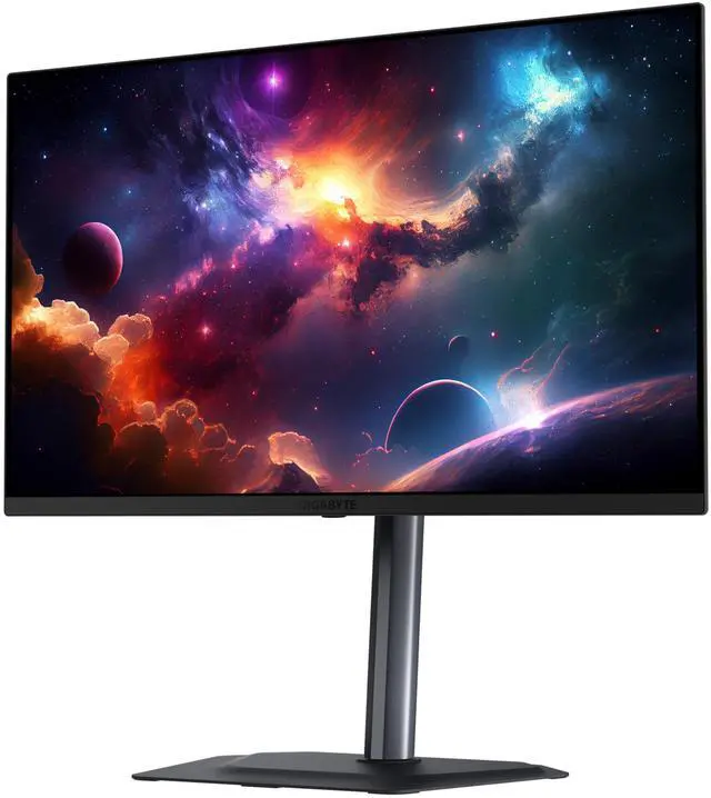 GIGABYTE   MO27Q2   27" QD OLED Gaming Monitor   QHD 2560x1440   240Hz   0 03ms GTG   AMD FreeSync Premium Pro   Type C KVM   HDMI  DP   Height Adjustable   Black