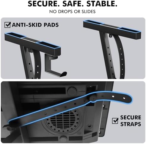 GLEAM Keyboard Stand Digital Piano Stand   Heavy Duty Iron Folding Z Design  Foam Padded Arms  Fits 54 88 Key Electric Pianos  DJ  Turntables  Synths and Midi Keyboards  Black