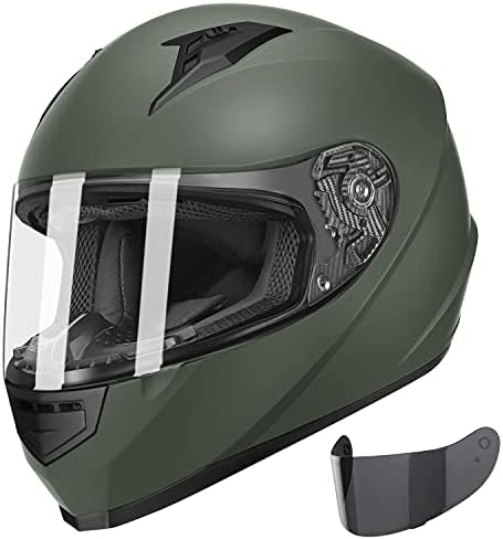 GLX GX11 Compact Motorcycle Helmet   Matte Black  Large   Full Face w/ Tinted Visor  DOT Approved