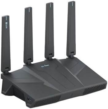GL iNet GL BE6500  Flint 3e  WiFi 7 Router  High Speed WiFi Router for Wireless Internet w/VPN  5 x 2 5G Ethernet Port for Fiber Optic Modem  Long Range Large Home  Business & Gaming Computer Routers