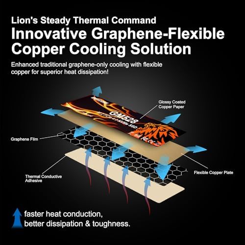 GM528 M 2 SSD NVMe PCIe 2280 Internal Solid State Hard Drive  Up to 5000 MB/s  3D NAND SLC Cache  SSD for Gaming PC Storage  Business Laptop  Home Entertainment  Creative Workflow  4TB 