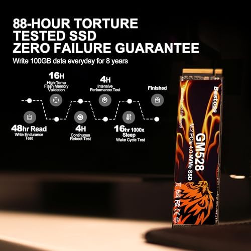 GM528 M 2 SSD NVMe PCIe 2280 Internal Solid State Hard Drive  Up to 5000 MB/s  3D NAND SLC Cache  SSD for Gaming PC Storage  Business Laptop  Home Entertainment  Creative Workflow  4TB 