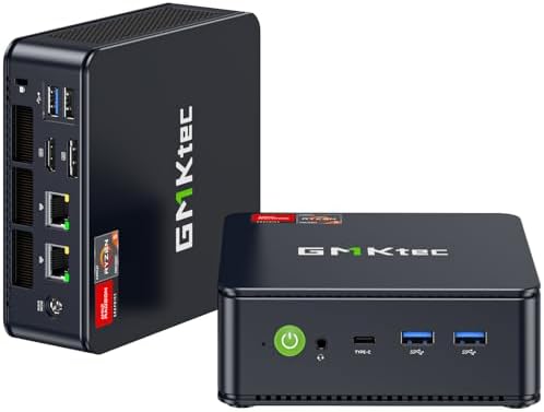 GMKtec Mini PC para juegos AMD Ryzen 9 8945HS (Turbo 5.1GHz) 32GB DDR5 2TB SSD, computadoras PC Oculink, Dual NIC LAN 2.5G, WiFi 6, USB3.2, USB-C 4.0, BT5.2, DP, HDMI, Dual Fan Nucbox K11