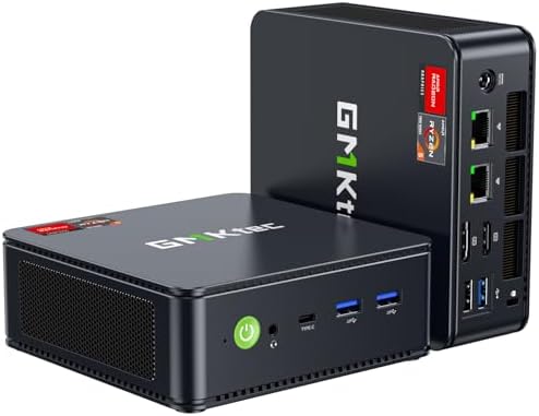 GMKtec Gaming Mini PC Ryzen 7640HS  Beats 6800H/6800U  16GB DDR5 512GB NVMe SSD Dual NIC LAN 2 5GbE /WiFi 6E BT5 2 /USB4 Desktop Computers Office Home M6 Ultra