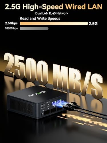 GMKtec Gaming Mini PC Ryzen 7640HS  Beats 6800H/6800U  16GB DDR5 512GB NVMe SSD Dual NIC LAN 2 5GbE /WiFi 6E BT5 2 /USB4 Desktop Computers Office Home M6 Ultra