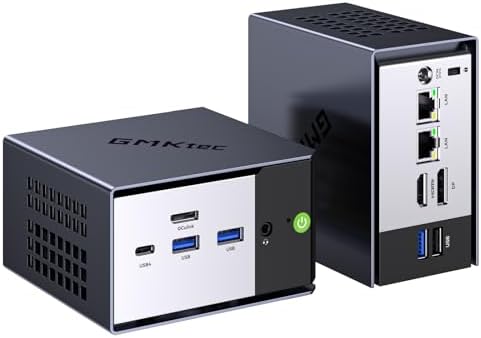 GMKtec Gaming Mini PC Ryzen 7640HS  Beats 6800H/6800U  16GB DDR5 512GB NVMe SSD Dual NIC LAN 2 5GbE /WiFi 6E BT5 2 /USB4 Desktop Computers Office Home M6 Ultra