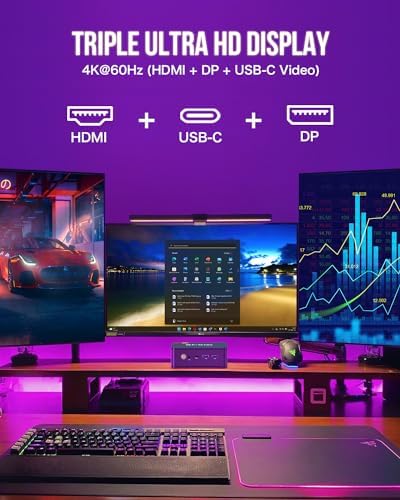 GMKtec Gaming PC  K11 AMD Ryzen 9 8945HS 8C/16T  Up to 5 2GHz   32GB DDR5 RAM 1TB Mini PC Desktop Computer  Oculink  Dual NIC 2 5GbE LAN  HDMI/DisplayPort/USB4 2