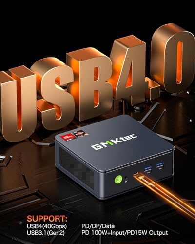 GMKtec K12 Gaming Mini PC Oculink AMD Ryzen 7 H 255  Upgraded 8745HS  32GB DDR5 RAM 512GB SSD  Desktop Computer Radeon 780M Graphics  3X M 2 2280 Storage Expansion  Dual NIC 2 5G  HDMI 2 1  USB4
