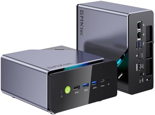 GMKtec K12 Gaming Mini PC Barebone with Ryzen 7 H 255  Upgraded 8745HS up to 4 9GHz   3X M 2 2280 Storage Expansion  Oculink Port  Dual NIC 2 5G  Quad Display HDMI 2 1 DP1 4  USB4  No RAM/SSD/OS