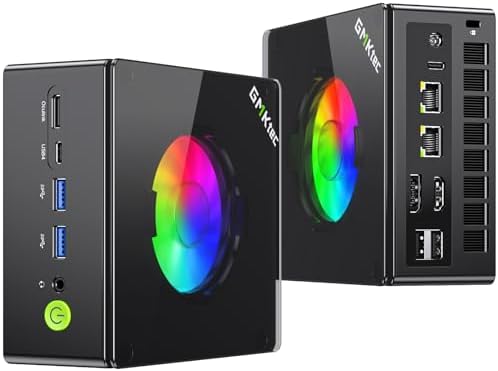 GMKtec K12 Gaming Mini PC Barebone with Ryzen 7 H 255  Upgraded 8745HS up to 4 9GHz   3X M 2 2280 Storage Expansion  Oculink Port  Dual NIC 2 5G  Quad Display HDMI 2 1 DP1 4  USB4  No RAM/SSD/OS