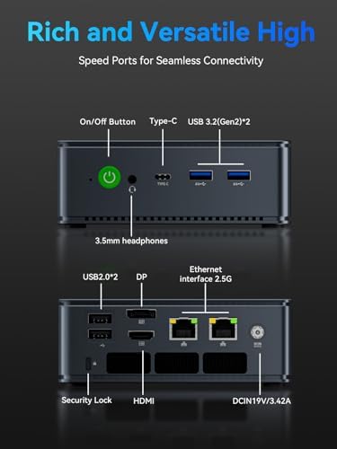 GMKtec M6 Ultra Gaming Mini PC Ryzen 7640HS  Upgraded 6600H/ 6800H   32GB RAM DDR5 512GB SSD Dual NIC LAN 2 5GbE Desktop Computers Office Home  Triple 4K Display  WiFi 6  USB4  BT 5 2  DP  HDMI 2 0