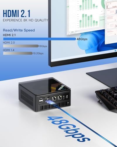 GMKtec Mini PC M6 Ultra Gaming Ryzen 7640HS (6600H/ 6800H), 32GB RAM DDR5 512GB SSD Dual NIC LAN 2.5GbE Computadoras de escritorio Office Home, pantalla triple 4K, WiFi 6, USB4, BT 5.2, DP, HDMI 2.0