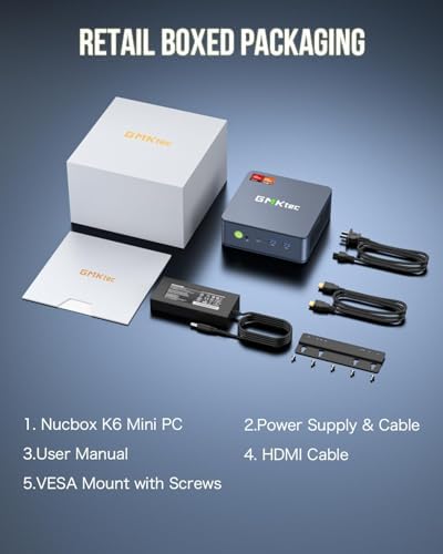 GMKtec Mini Gaming PC AMD Ryzen 7 7840HS 1TB PCIe4 0 SSD 16GB DDR5 Desktop Computers USB4 0  Dual NIC LAN 2 5Gbps/ HDMI  DP/USB C4 0  WiFi 6E  BT 5 2 Nucbox K6