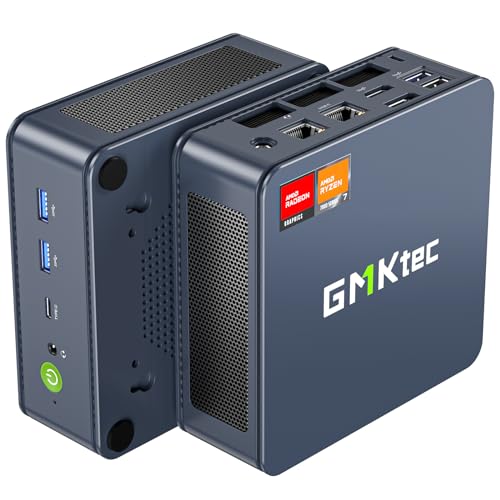 GMKtec Mini PC Gaming  K6 AMD Ryzen 7 7840HS Dual NIC LAN 2 5Gbps Desktop Computer  32GB DDR5  16GB 2  1TB PCIe4 0 SSD  USB4 0  HDMI  DP  USB C  WiFi 6E  BT 5 2