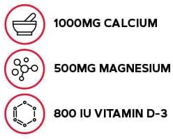 GNC Calcium Plus Magnesium & Vitamin D 3 1000mg  Essential for Building Strong Bones  180 Count