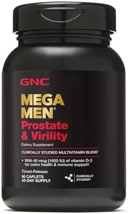 GNC Mega Men Prostate and Virility Multivitamin for Men  Supports Optimal Sexual Health and Prostate Health  90 Count