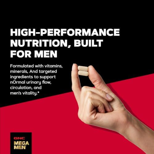 GNC Mega Men Prostate and Virility Multivitamin for Men  Supports Optimal Sexual Health and Prostate Health  90 Count