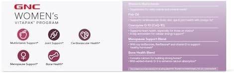 GNC Women s 50  Vitapak  5 in 1 Multivitamin Pack  Healthy Hormones  Brain Health  Metabolism  Bone Strength  Edible Dietary Supplement  30 Servings