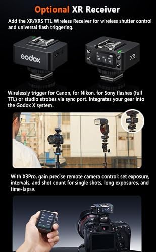 GODOX X3 PRO S X3PRO TTL Wireless Flash Trigger for Sony with Bluetooth Integration & APP Control Touch Screen 2 4GHz Wireless X System Pro Shooting Modes Shutter Control Fast Charging