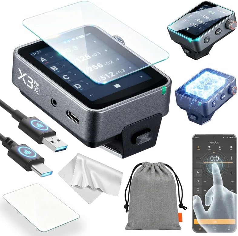 GODOX X3 PRO S X3PRO TTL Wireless Flash Trigger for Sony with Bluetooth Integration & APP Control Touch Screen 2 4GHz Wireless X System Pro Shooting Modes Shutter Control Fast Charging