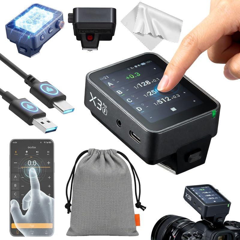GODOX X3 PRO S X3PRO TTL Wireless Flash Trigger for Sony with Bluetooth Integration & APP Control Touch Screen 2 4GHz Wireless X System Pro Shooting Modes Shutter Control Fast Charging