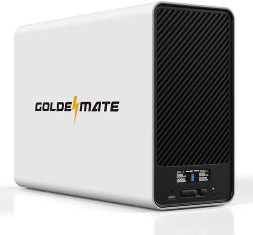 GOLDENMATE 1500VA/1000W Lithium UPS Battery Backup and Surge Protector  Backup Battery Power Supply with LiFePO4 Batteries 296Wh   AVR  Line Interactive Sinewave UPS System  8 Outlets  LCD Display