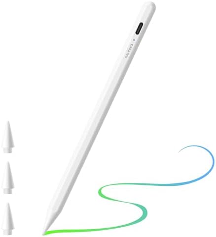 GOOJODOQ Stylus Pen for iPad 2018 2025 Supports Battery Indicator Screenshot Palm Rejection & Tilt Compatible with iPad 6/7/8/9/10/11 Pro 11/12 9/13/M4 iPad Air 3/4/5/6/M2/M3 mini 5/6 4Nibs 