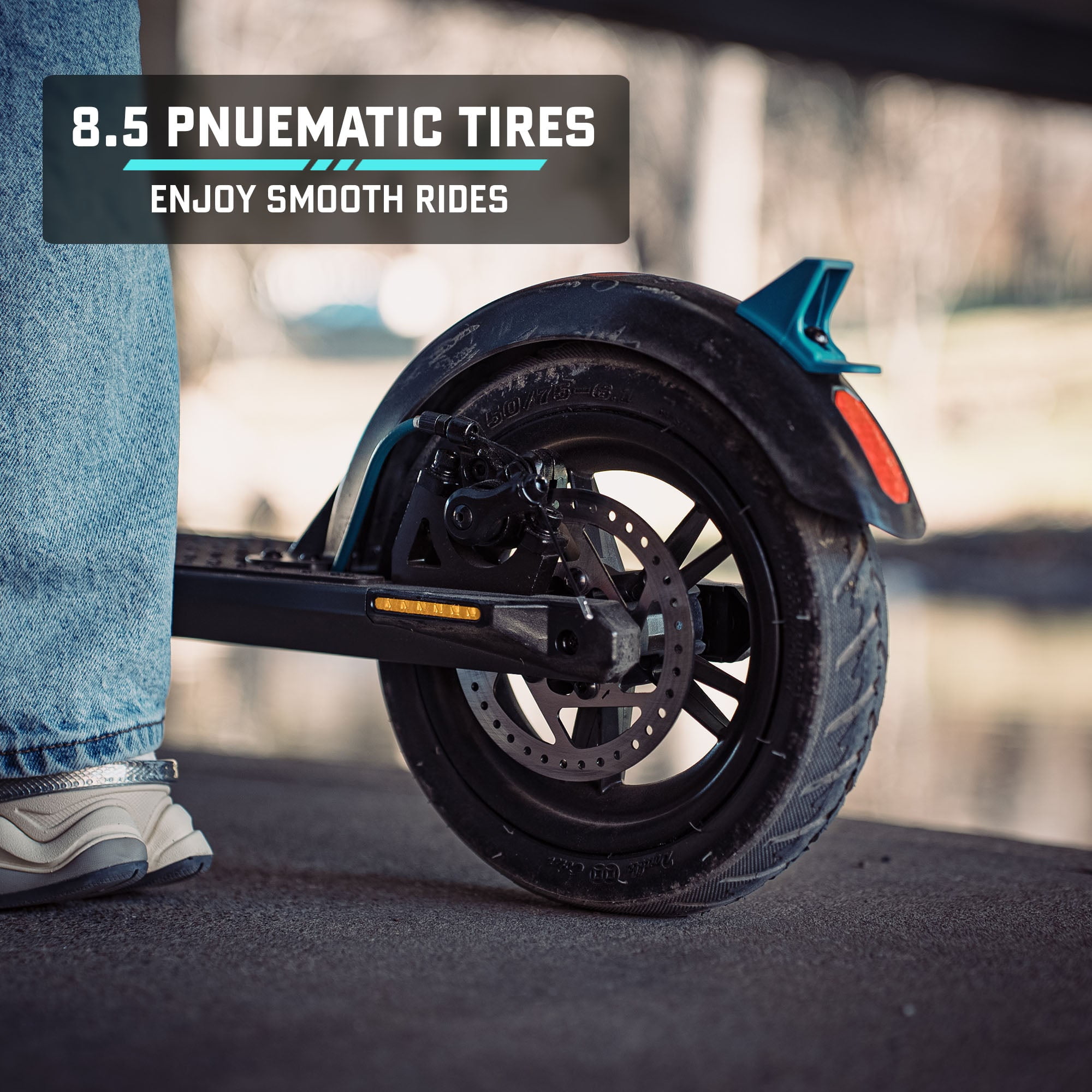 GOTRAX Rival Adult Electric Scooter  8 5" Pneumatic Tire  Max 12 mile Range and 15 5Mph Speed  250W Foldable Escooter for Adult  Black