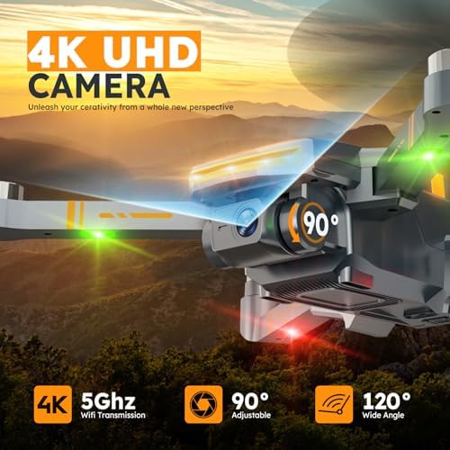 GPS Drones with 4K Camera for Adults with Brushless Motor and Follow Me Mode Long Flight Time and Distance 5G FPV Transmission and Auto Return G9 Foldable RC Quadcopter for Beginner Under249g  Dark gray 