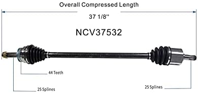 GSP NCV37532 CV Axle Shaft Assembly   Right Front  Passenger Side 