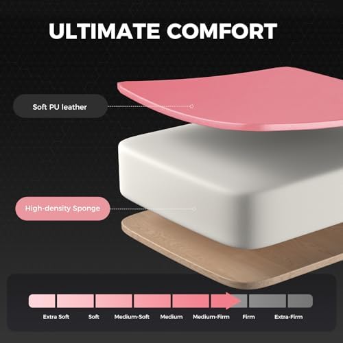 GTPLAYER Gaming Chair  Computer Chair with Footrest and Lumbar Support  Height Adjustable Game Chair with 360  Swivel Seat and Headrest and for Office or Gaming  Faux Leather  Black 