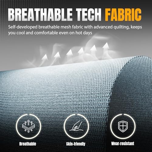 GTPLAYER Gaming Chair with Foot Rest & Pocket Spring Cushion  Ergonomic High Back Computer Desk Chair with Headrest & Lumbar Support for Back Pain Relief  Breathable Fabric  Mist Blue