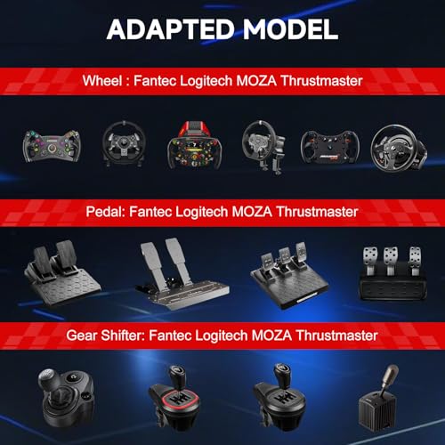 GTPLAYER Sim Racing Cockpit Foldable & Adjustable for High Performance Racing Simulator Cockpit  Compatible with All Steering Wheels & Pedals on The Market  Supports PC & Console  Black