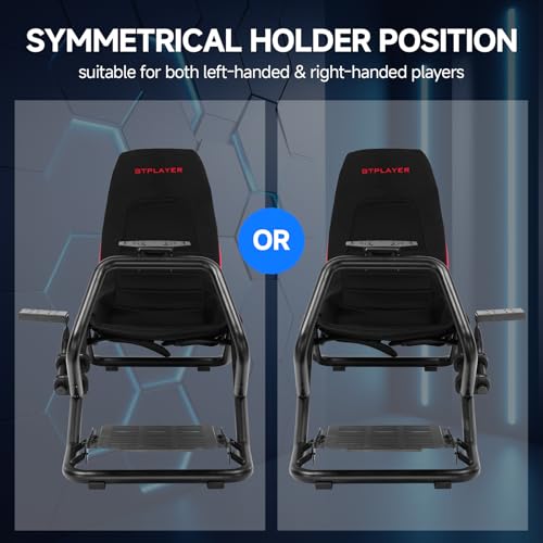 GTPLAYER Sim Racing Cockpit Foldable & Adjustable for High Performance Racing Simulator Cockpit  Compatible with All Steering Wheels & Pedals on The Market  Supports PC & Console  Black