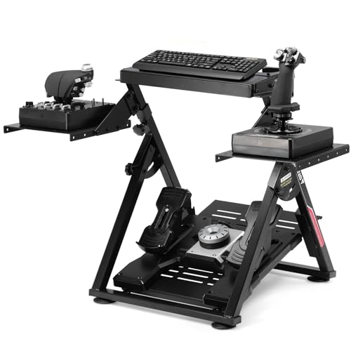 GTPLAYER Sim Racing Wheel Stand Simulator Cockpit Wheel Stand Racing Steering Shifter Mount fit for Logitech G25 G27 G29 G920 G923 Thrustmaster T330TS Gaming Stand Wheel Pedals NOT Included  Black