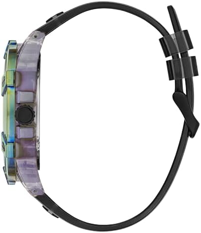 GUESS Mens 48mm Watch   Black Silicone Strap Dial Case