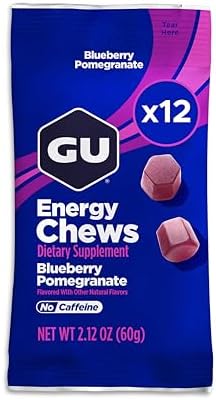 GU Energy Chews  Variety Pack Gummies with Electrolytes  Dairy Free  On The Go Energy for Any Workout  12 Bags  24 Servings Total    Pack of 2